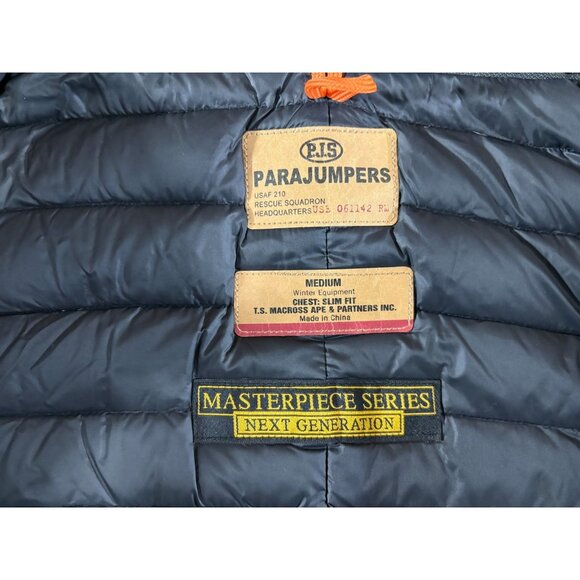 Parajumpers Selma Down fur trim Masterpiece series Coat Parka Size M color grey - Picture 2 of 11